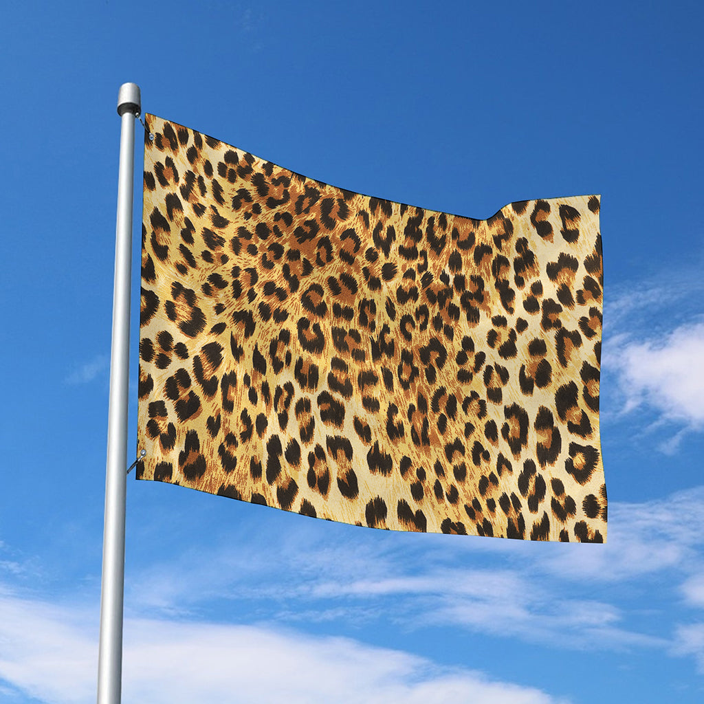 Leopard Pattern Print Polyester Flag