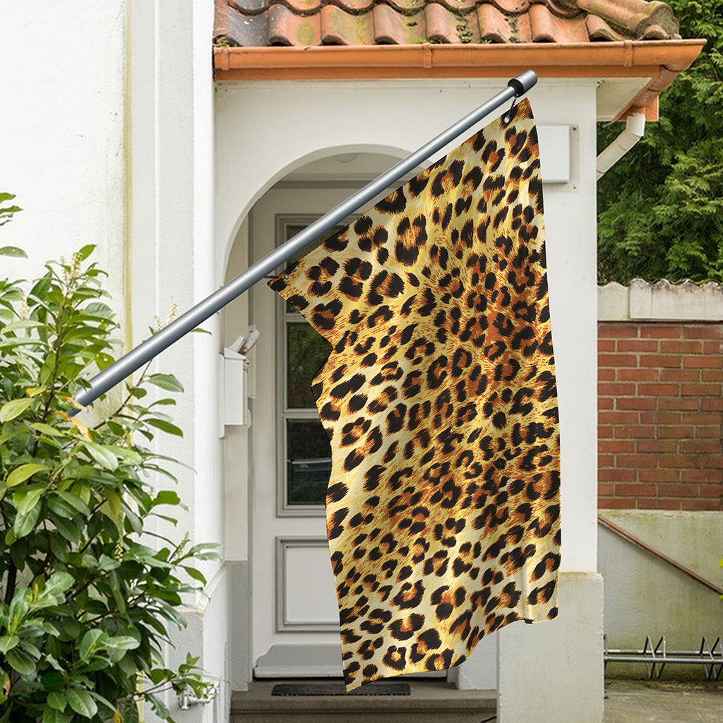 Leopard Pattern Print Polyester Flag
