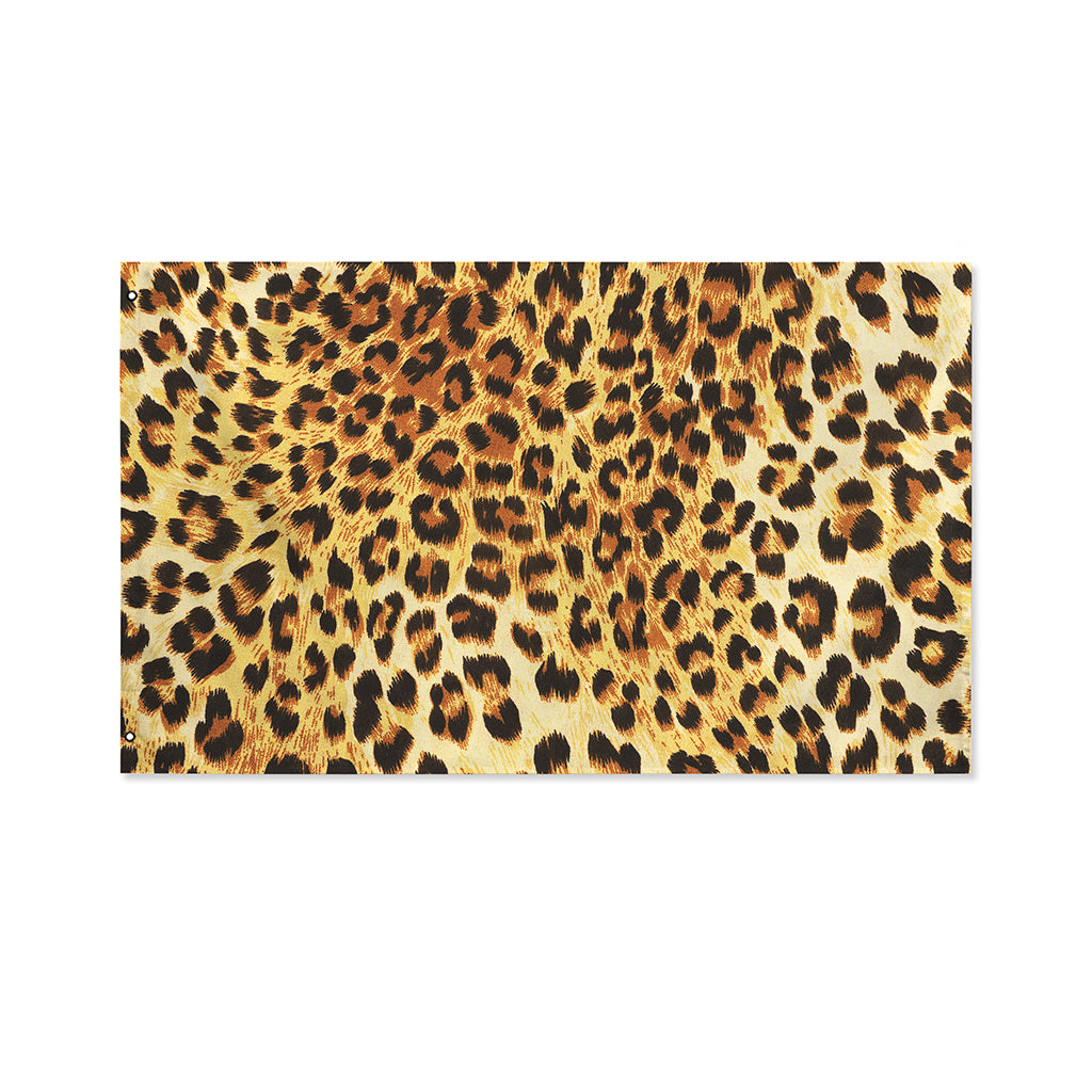 Leopard Pattern Print Polyester Flag
