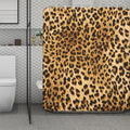 Leopard Pattern Print Polyester Shower Curtain