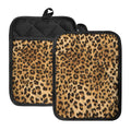 Leopard Pattern Print Pot Holders With Pocket
