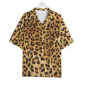 Leopard Pattern Print Rayon Hawaiian Shirt