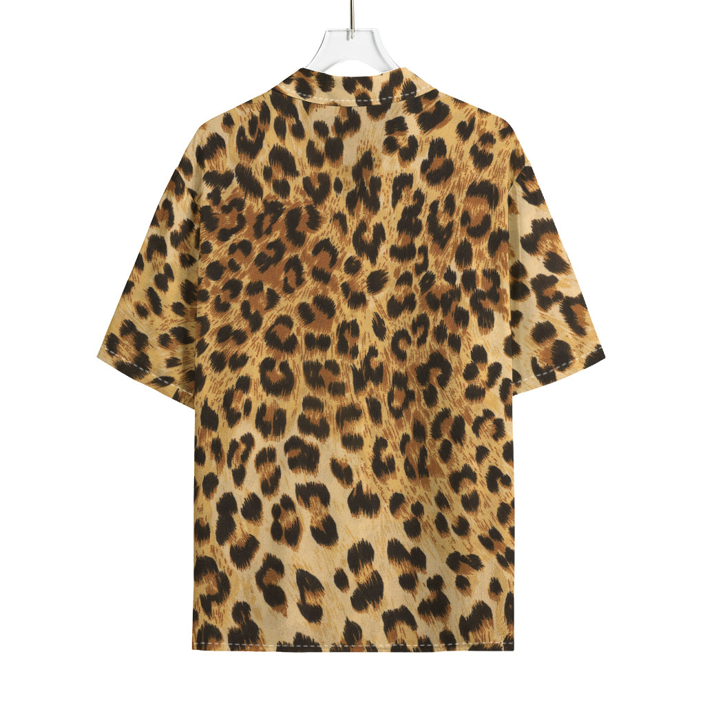 Leopard Pattern Print Rayon Hawaiian Shirt
