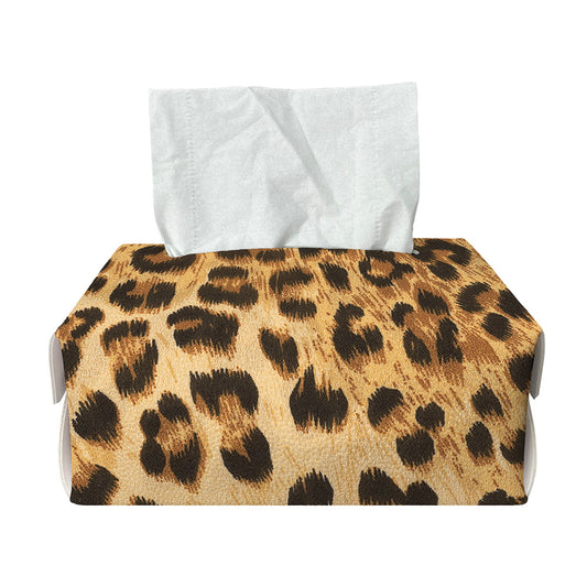 Leopard Pattern Print Rectangle Tissue Box Cover