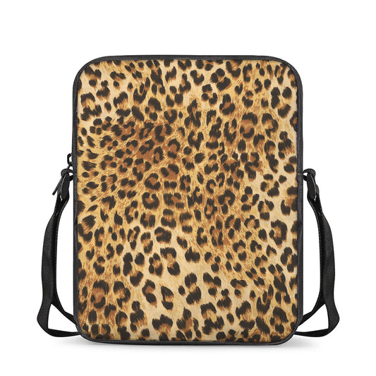 Leopard Pattern Print Rectangular Crossbody Bag