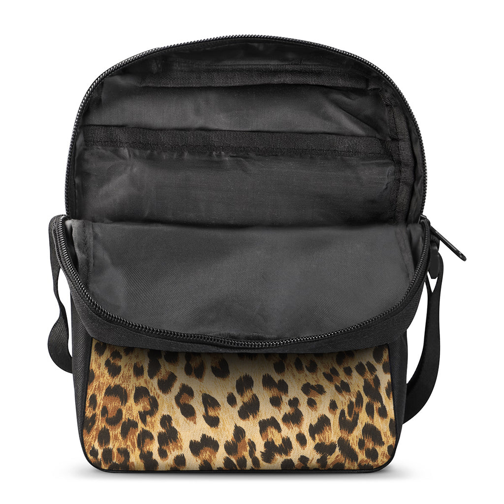 Leopard Pattern Print Rectangular Crossbody Bag