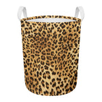 Leopard Pattern Print Round Laundry Basket