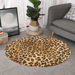 Leopard Pattern Print Round Rug