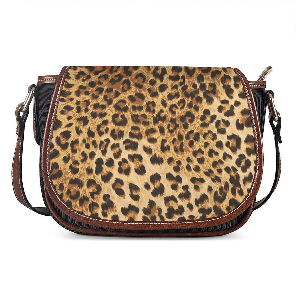 Leopard Pattern Print Saddle Bag