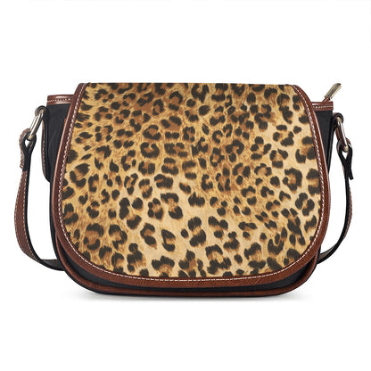 Leopard Pattern Print Saddle Bag