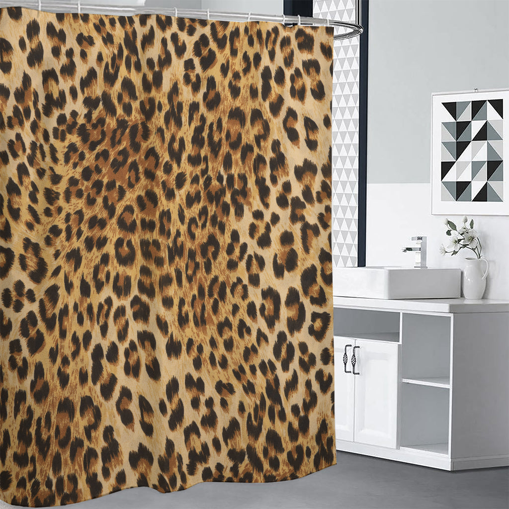 Leopard Pattern Print Shower Curtain
