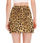 Leopard Pattern Print Side Slit Mini Skirt