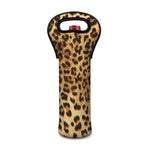 Leopard Pattern Print Single Neoprene Wine Tote