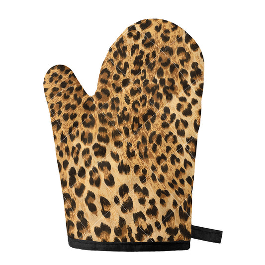 Leopard Pattern Print Single Oven Mitt