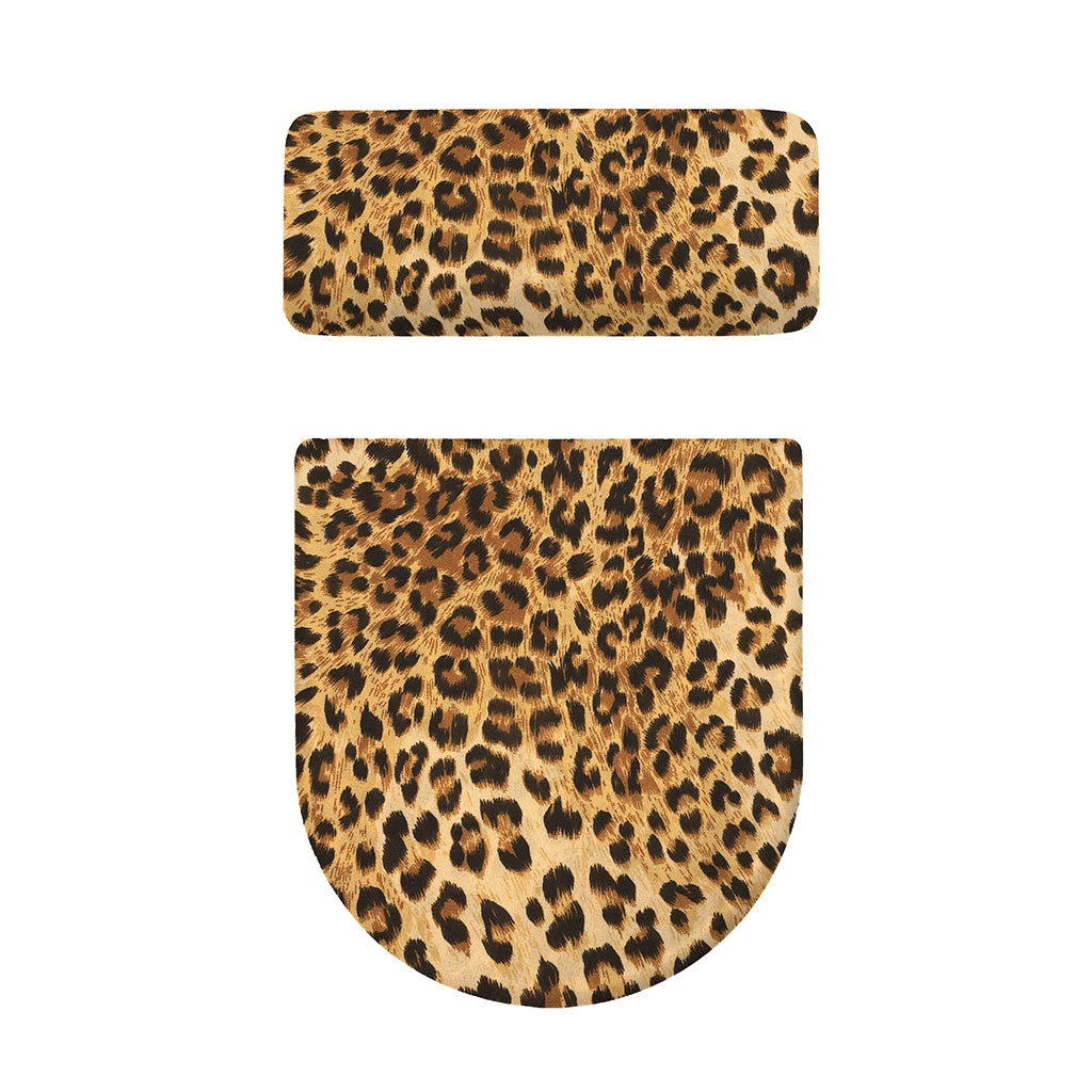 Leopard Pattern Print Toilet Lid And Tank Cover Set