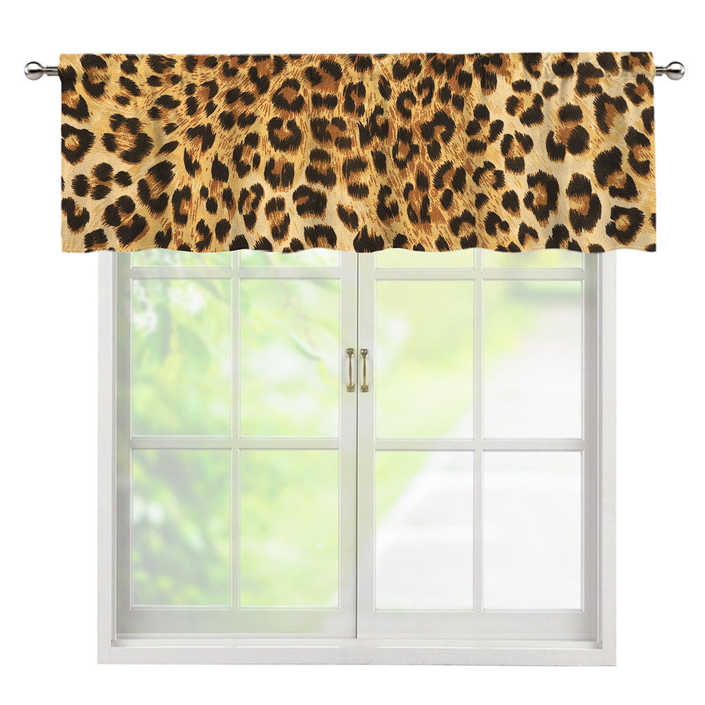 Leopard Pattern Print Window Valance