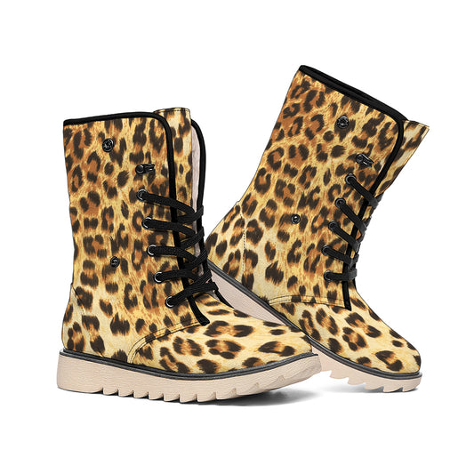 Leopard Pattern Print Winter Boots