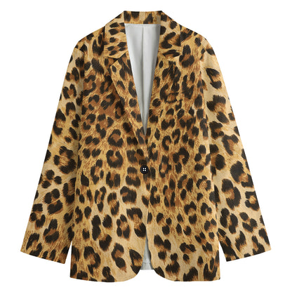 Leopard Pattern Print Women's Blazer
