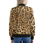 Leopard Pattern Print Women's Bomber Jacket