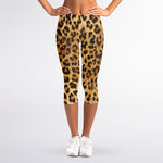 Leopard Pattern Print Women's Capri Leggings