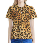 Leopard Pattern Print Women's Polo Shirt