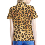 Leopard Pattern Print Women's Polo Shirt