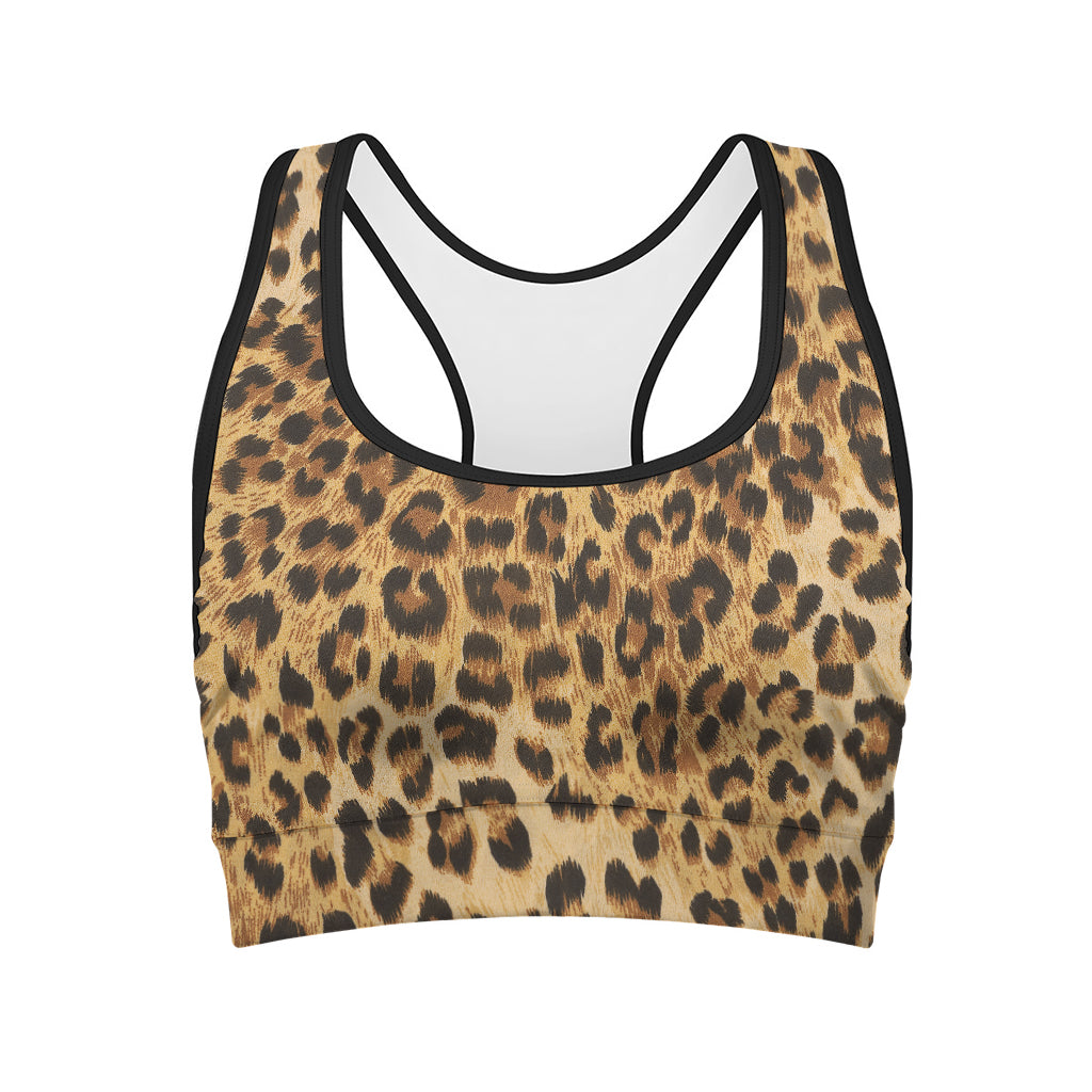 Leopard Pattern Print Women's Sports Bra