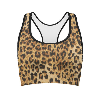 Leopard Pattern Print Women's Sports Bra