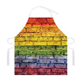 LGBT Pride Rainbow Brick Wall Print Adjustable Apron