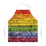 LGBT Pride Rainbow Brick Wall Print Adjustable Apron