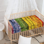 LGBT Pride Rainbow Brick Wall Print Baby Crib Sheet