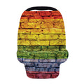 LGBT Pride Rainbow Brick Wall Print Baby Seat Cover