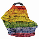 LGBT Pride Rainbow Brick Wall Print Baby Seat Cover