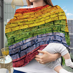 LGBT Pride Rainbow Brick Wall Print Baby Seat Cover