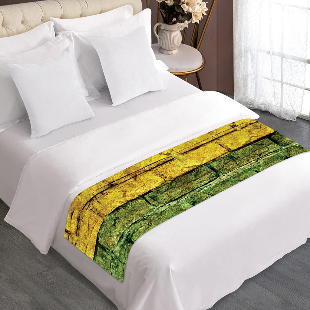 LGBT Pride Rainbow Brick Wall Print Bed Runner