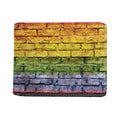 LGBT Pride Rainbow Brick Wall Print Bifold Wallet