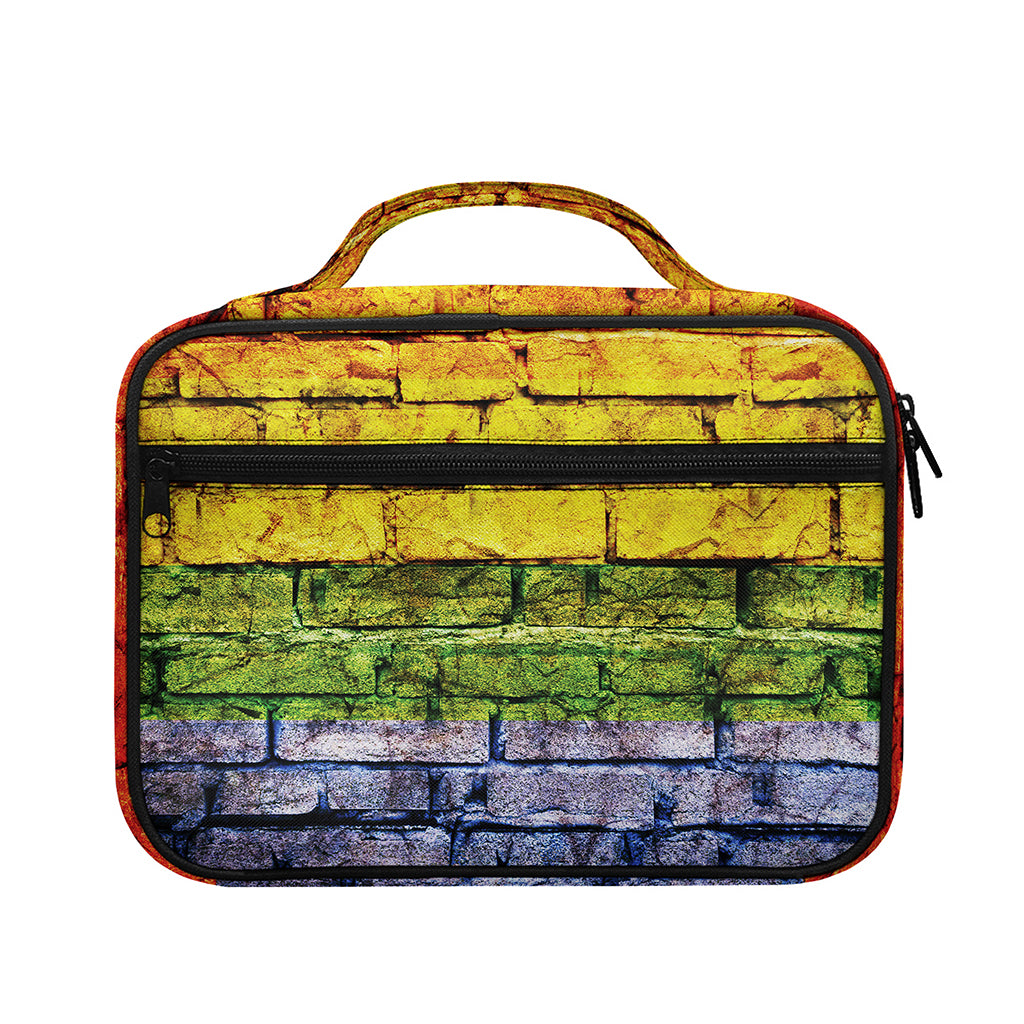 LGBT Pride Rainbow Brick Wall Print Briefcase Bible Bag
