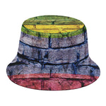 LGBT Pride Rainbow Brick Wall Print Bucket Hat