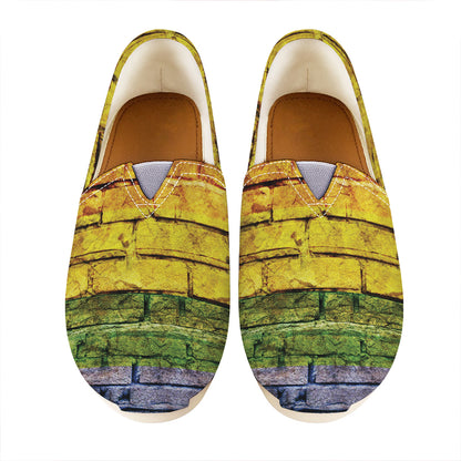 LGBT Pride Rainbow Brick Wall Print Casual Shoes