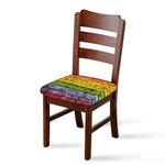 LGBT Pride Rainbow Brick Wall Print Chair Cushion Cover