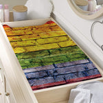 LGBT Pride Rainbow Brick Wall Print Changing Pad Cover