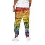 LGBT Pride Rainbow Brick Wall Print Cotton Pants