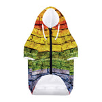 LGBT Pride Rainbow Brick Wall Print Dog Zip Up Hoodie