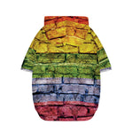 LGBT Pride Rainbow Brick Wall Print Dog Zip Up Hoodie