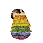 LGBT Pride Rainbow Brick Wall Print Dog Zip Up Jacket