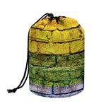 LGBT Pride Rainbow Brick Wall Print Drawstring Makeup Bag