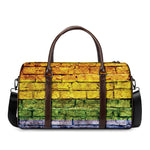 LGBT Pride Rainbow Brick Wall Print Duffle Bag