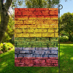 LGBT Pride Rainbow Brick Wall Print Garden Flag