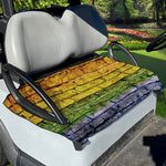 LGBT Pride Rainbow Brick Wall Print Golf Cart Seat Cover