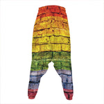 LGBT Pride Rainbow Brick Wall Print Hammer Pants